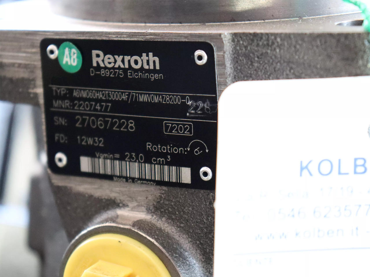 REXROTH A6VM060HA2T30004F/71MWV0M4Z8200-0 - موتور هيدروليكي - آلات الإنشاء: صورة 4 REXROTH A6VM060HA2T30004F/71MWV0M4Z8200-0 - موتور هيدروليكي - آلات الإنشاء: صورة 4