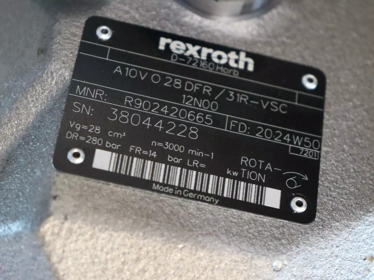REXROTH - مضخة هيدروليكية - آلات الإنشاء: صورة 4 REXROTH - مضخة هيدروليكية - آلات الإنشاء: صورة 4