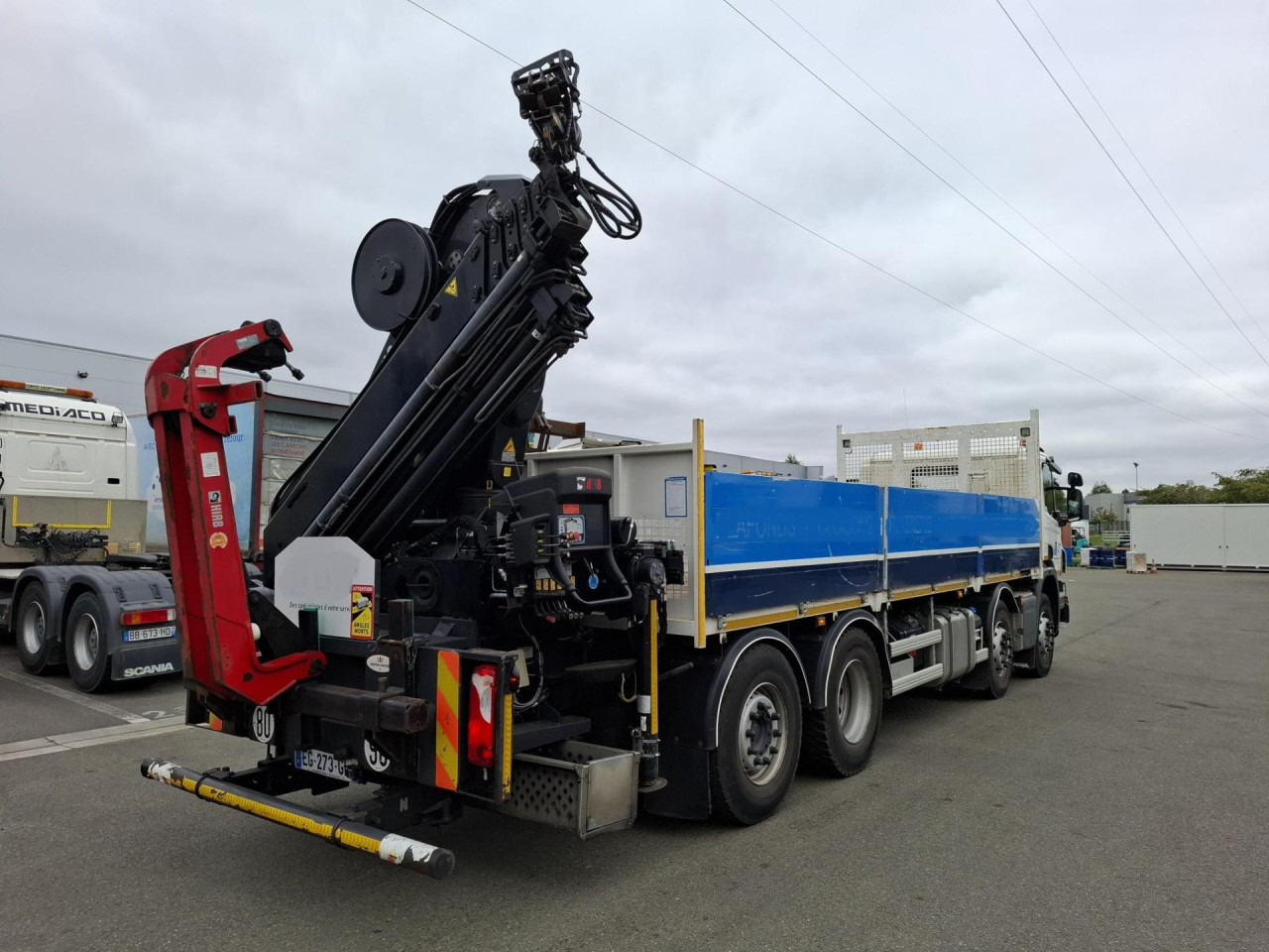 SCANIA SCANIA P41 8/2*6 Plat +Grue 21TM - شاحنة بهيكل معدني للمقصورة: صورة 3 SCANIA SCANIA P41 8/2*6 Plat +Grue 21TM - شاحنة بهيكل معدني للمقصورة: صورة 3