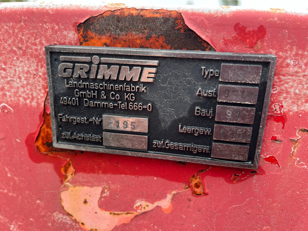 Grimme KS-3600 - آلات الحصاد: صورة 2 Grimme KS-3600 - آلات الحصاد: صورة 2