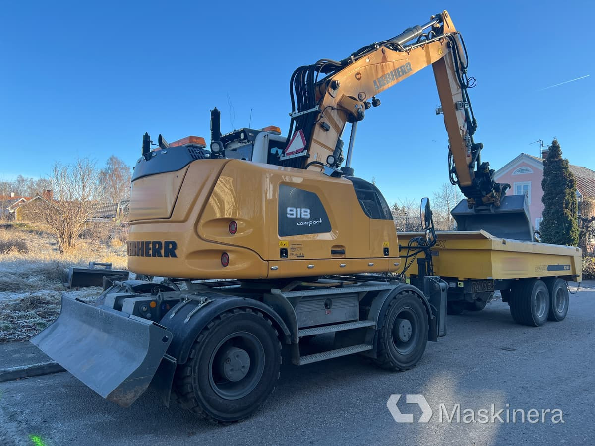 Hjulgrävare Liebherr 918 Compact Litronic med kärra - حفار زاحف: صورة 3 Hjulgrävare Liebherr 918 Compact Litronic med kärra - حفار زاحف: صورة 3