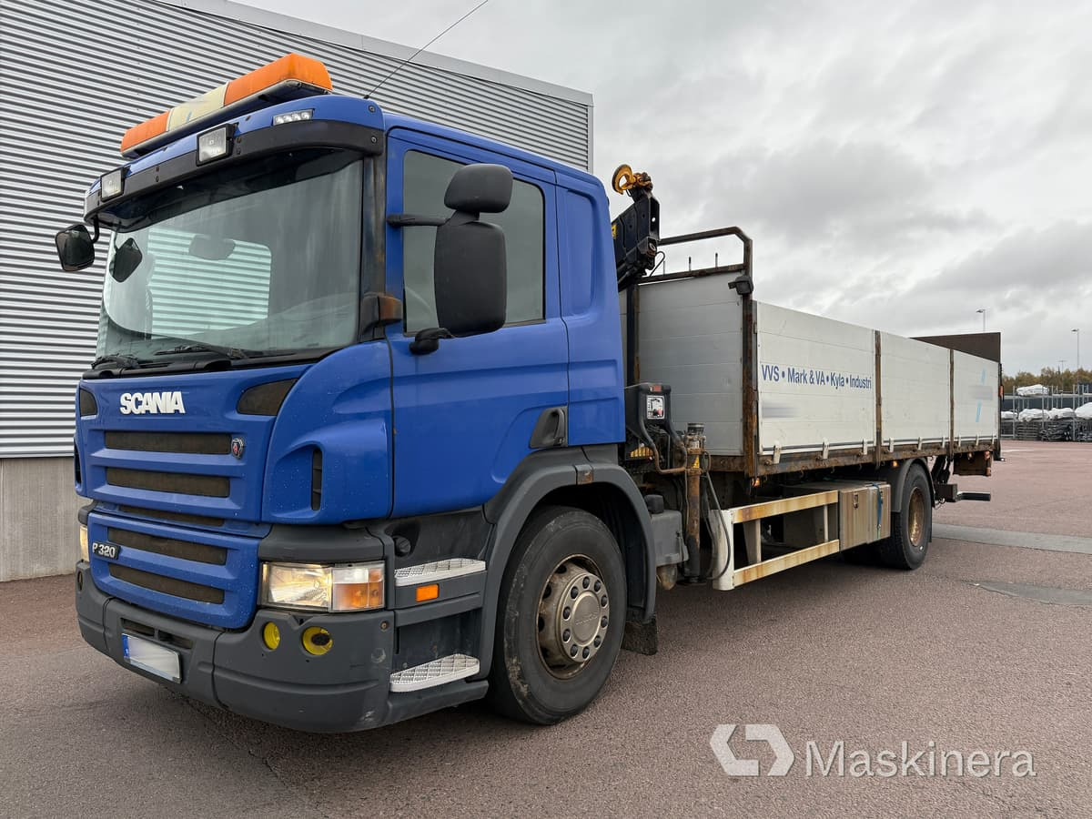 Kranbil Scania P320 - شاحنات مسطحة, شاحنة كرين: صورة 1 Kranbil Scania P320 - شاحنات مسطحة, شاحنة كرين: صورة 1