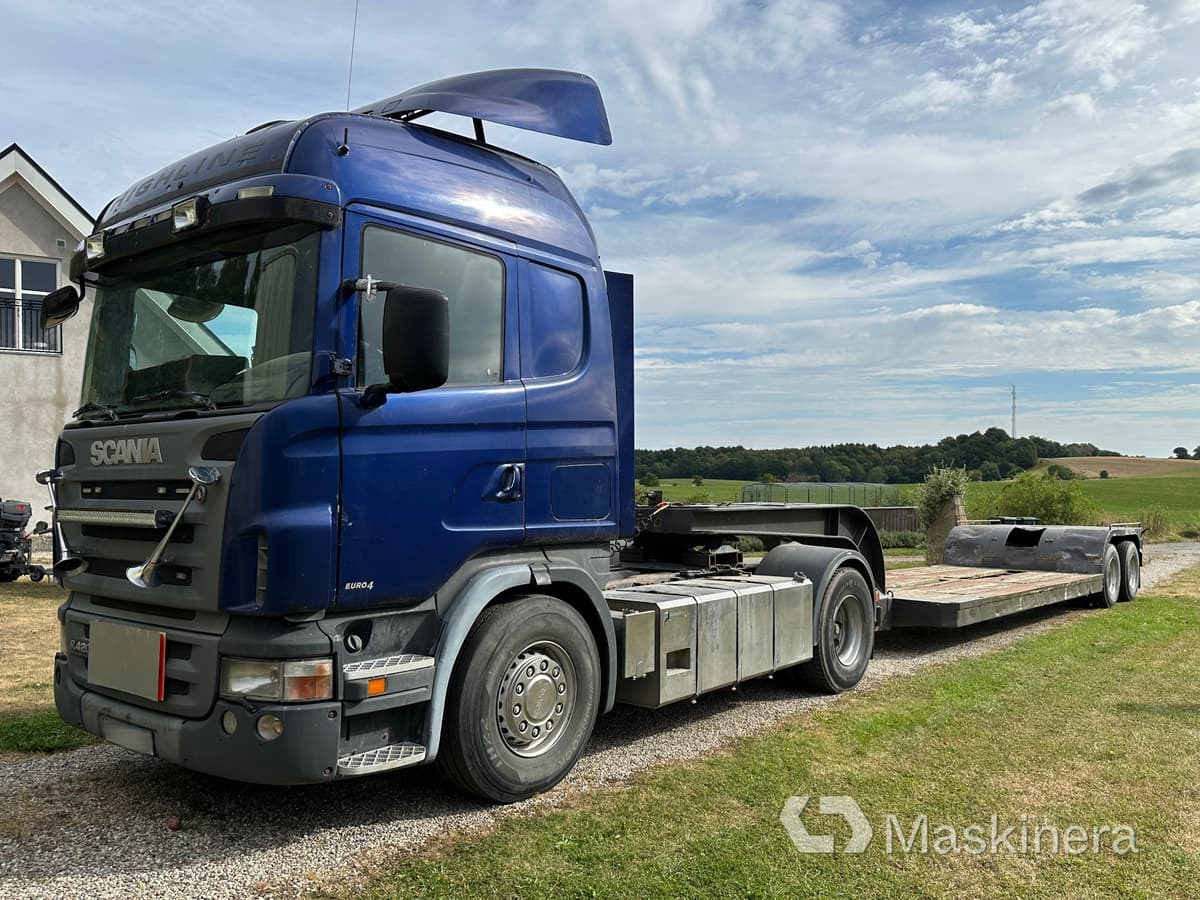 Scania R420 highline A-traktor Scania + 2 släp - رأس تريلا, نصف مقطورة مسطحة: صورة 1 Scania R420 highline A-traktor Scania + 2 släp - رأس تريلا, نصف مقطورة مسطحة: صورة 1