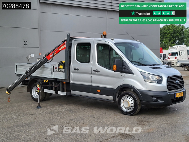 Ford Transit 105pk Kraanwagen Fassi M10A.12 Dubbel Cabine Dubbellucht Trekhaak Euro6 Crane Kran Kranwagen Trekhaak - شاحنة توصيل مفتوحة: صورة 1 Ford Transit 105pk Kraanwagen Fassi M10A.12 Dubbel Cabine Dubbellucht Trekhaak Euro6 Crane Kran Kranwagen Trekhaak - شاحنة توصيل مفتوحة: صورة 1