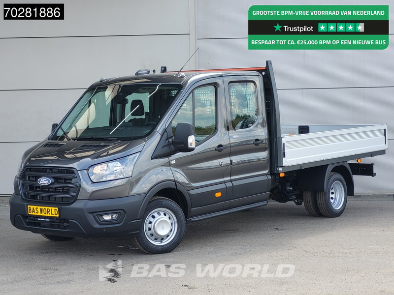 Ford Transit 170pk Automaat Dubbel Cabine 3500kg Trekhaak Open Laadbak Pritsche SYNC4 scherm Camera Airco Trekhaak Cruise control - شاحنة توصيل مفتوحة: صورة 1 Ford Transit 170pk Automaat Dubbel Cabine 3500kg Trekhaak Open Laadbak Pritsche SYNC4 scherm Camera Airco Trekhaak Cruise control - شاحنة توصيل مفتوحة: صورة 1
