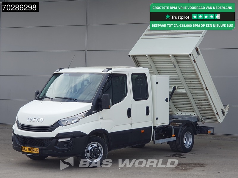 Iveco Daily 35C12 Open Laadbak met Kist Dubbel Cabine Dubbellucht 3,5t Trekhaak Airco Cruise Euro6 Pritsche Pickup Open Box 2m3 Airco Trekha - شاحنة توصيل مفتوحة: صورة 1 Iveco Daily 35C12 Open Laadbak met Kist Dubbel Cabine Dubbellucht 3,5t Trekhaak Airco Cruise Euro6 Pritsche Pickup Open Box 2m3 Airco Trekha - شاحنة توصيل مفتوحة: صورة 1