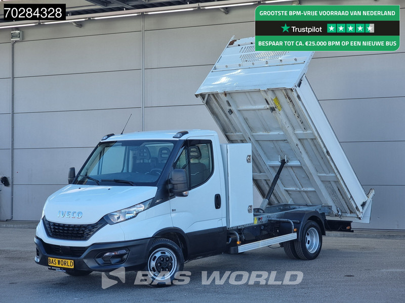 Iveco Daily 35C14 Open Laadbak met Kist Dubbellucht 3,5t Trekhaak Airco Cruise Camera Euro6 Pritsche Pickup Open Box Airco Trekhaak Cruise c - شاحنة توصيل مفتوحة: صورة 1 Iveco Daily 35C14 Open Laadbak met Kist Dubbellucht 3,5t Trekhaak Airco Cruise Camera Euro6 Pritsche Pickup Open Box Airco Trekhaak Cruise c - شاحنة توصيل مفتوحة: صورة 1