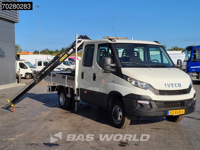Iveco Daily 50C17 3,0L Automaat 170PK HIAB 017T-2 DC Open laadbak Dubbellucht Airco Euro6 Pickup Crane Kraanwagen Kranwagen Pritsche Airco D - شاحنة توصيل مفتوحة: صورة 2 Iveco Daily 50C17 3,0L Automaat 170PK HIAB 017T-2 DC Open laadbak Dubbellucht Airco Euro6 Pickup Crane Kraanwagen Kranwagen Pritsche Airco D - شاحنة توصيل مفتوحة: صورة 2