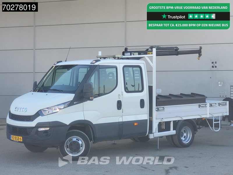 Iveco Daily 50C17 3.0L Automaat DC Open laadbak Kraan Hiab 017T-2 Airco APK 10-2025 Pickup Crane Kraanwagen Pritsche Airco Dubbel cabine - شاحنة توصيل مفتوحة: صورة 1 Iveco Daily 50C17 3.0L Automaat DC Open laadbak Kraan Hiab 017T-2 Airco APK 10-2025 Pickup Crane Kraanwagen Pritsche Airco Dubbel cabine - شاحنة توصيل مفتوحة: صورة 1