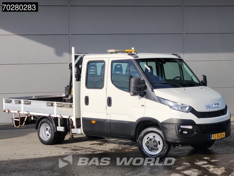Iveco Daily 50C17 3,0L Automaat HIAB 017T-2 DC Open laadbak Dubbellucht Airco Euro6 Pickup Crane Kraanwagen Pritsche Airco Dubbel cabine - شاحنة توصيل مفتوحة: صورة 3 Iveco Daily 50C17 3,0L Automaat HIAB 017T-2 DC Open laadbak Dubbellucht Airco Euro6 Pickup Crane Kraanwagen Pritsche Airco Dubbel cabine - شاحنة توصيل مفتوحة: صورة 3