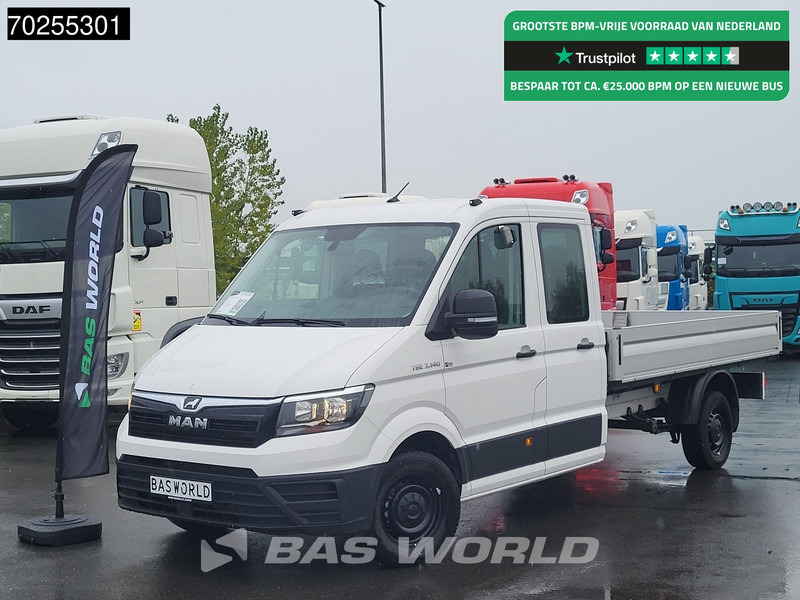 MAN TGE 3.140 Automatik Pritsche AHK Doppel Kabine Klima Tempomat Pickup Airco Trekhaak Cruise control - شاحنة توصيل مفتوحة: صورة 1 MAN TGE 3.140 Automatik Pritsche AHK Doppel Kabine Klima Tempomat Pickup Airco Trekhaak Cruise control - شاحنة توصيل مفتوحة: صورة 1