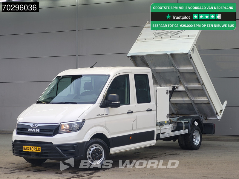 MAN TGE 5.120 Kipper met Kist Dubbel Cabine 3,5t Trekhaak Navi Camera Airco Cruise Euro6 Tipper Benne Kieper Airco Trekhaak Cruise control - قلاب صغير: صورة 1 MAN TGE 5.120 Kipper met Kist Dubbel Cabine 3,5t Trekhaak Navi Camera Airco Cruise Euro6 Tipper Benne Kieper Airco Trekhaak Cruise control - قلاب صغير: صورة 1
