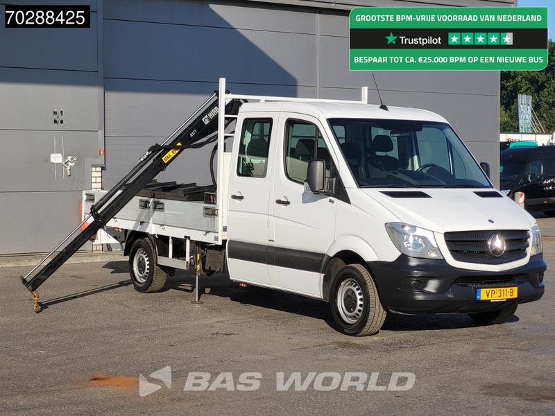 Mercedes-Benz Sprinter 310 CDI Kraanwagen Automaat HIAB 017T-2 Navi Airco Kraan Crane Kranwagen Pickup Pritsche Airco - شاحنة توصيل مفتوحة: صورة 1 Mercedes-Benz Sprinter 310 CDI Kraanwagen Automaat HIAB 017T-2 Navi Airco Kraan Crane Kranwagen Pickup Pritsche Airco - شاحنة توصيل مفتوحة: صورة 1