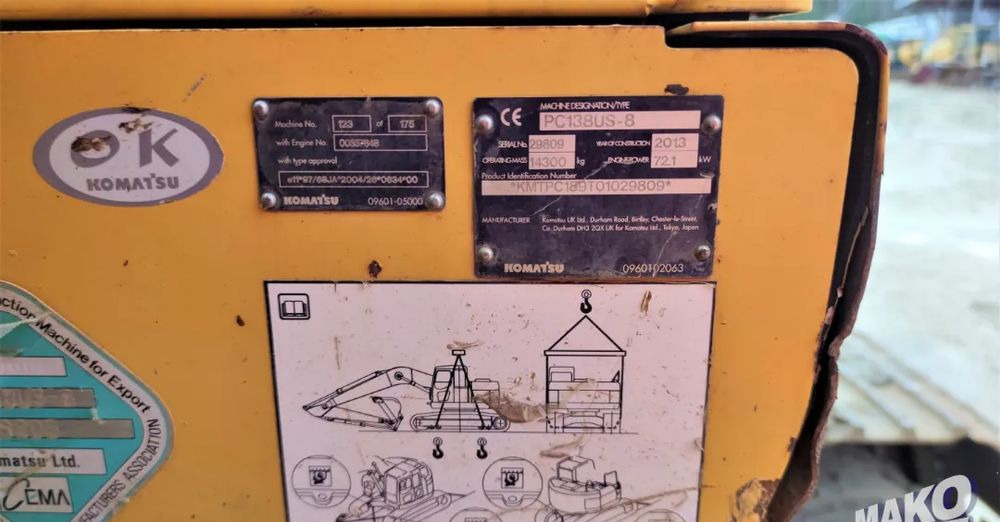 حفار زاحف Komatsu PC138 US-8: صورة 14 حفار زاحف Komatsu PC138 US-8: صورة 14