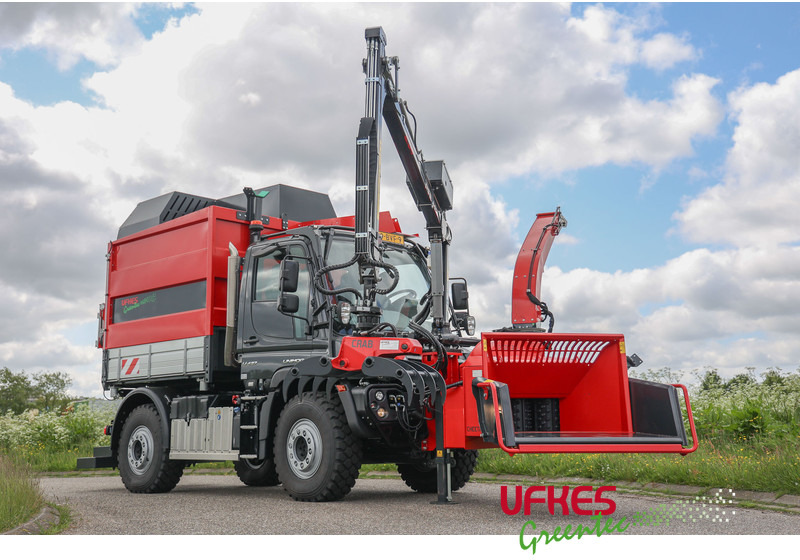Mercedes-Benz Unimog U 427 Greentec woodchipper combi - شاحنة توصيل مغلقة: صورة 3 Mercedes-Benz Unimog U 427 Greentec woodchipper combi - شاحنة توصيل مغلقة: صورة 3