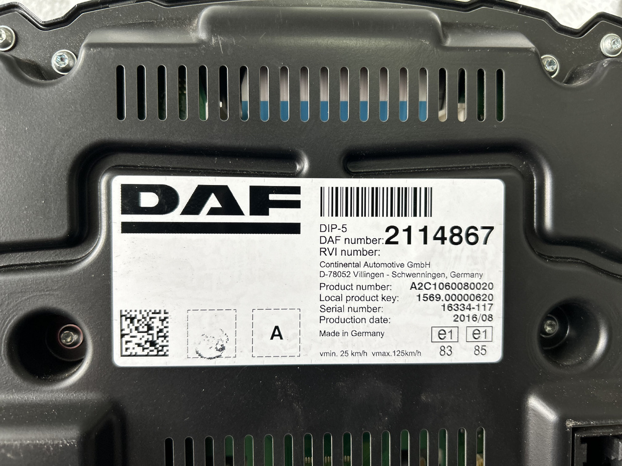 DAF CLOCK COUNTER DAF XF 106 2114867 - لوحة العدادات: صورة 3 DAF CLOCK COUNTER DAF XF 106 2114867 - لوحة العدادات: صورة 3