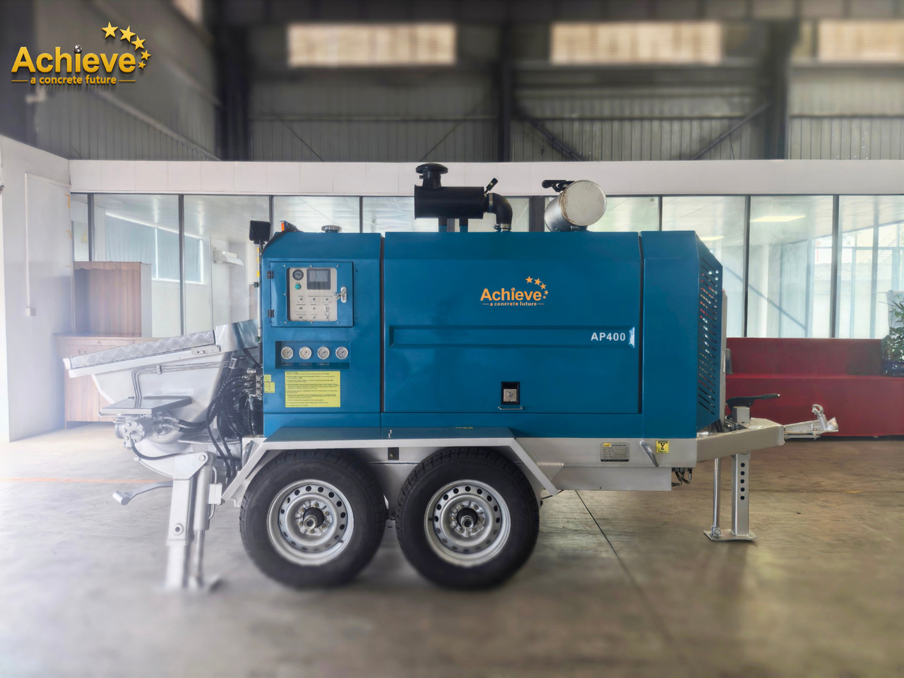 ACHIEVE ACHIEVE AP400 Concrete Trailer Pump For Australia/US EPA /CE Version  【ACHIEVE】100% BRAND NEW !!! - مضخة خرسانة ثابتة: صورة 1 ACHIEVE ACHIEVE AP400 Concrete Trailer Pump For Australia/US EPA /CE Version  【ACHIEVE】100% BRAND NEW !!! - مضخة خرسانة ثابتة: صورة 1