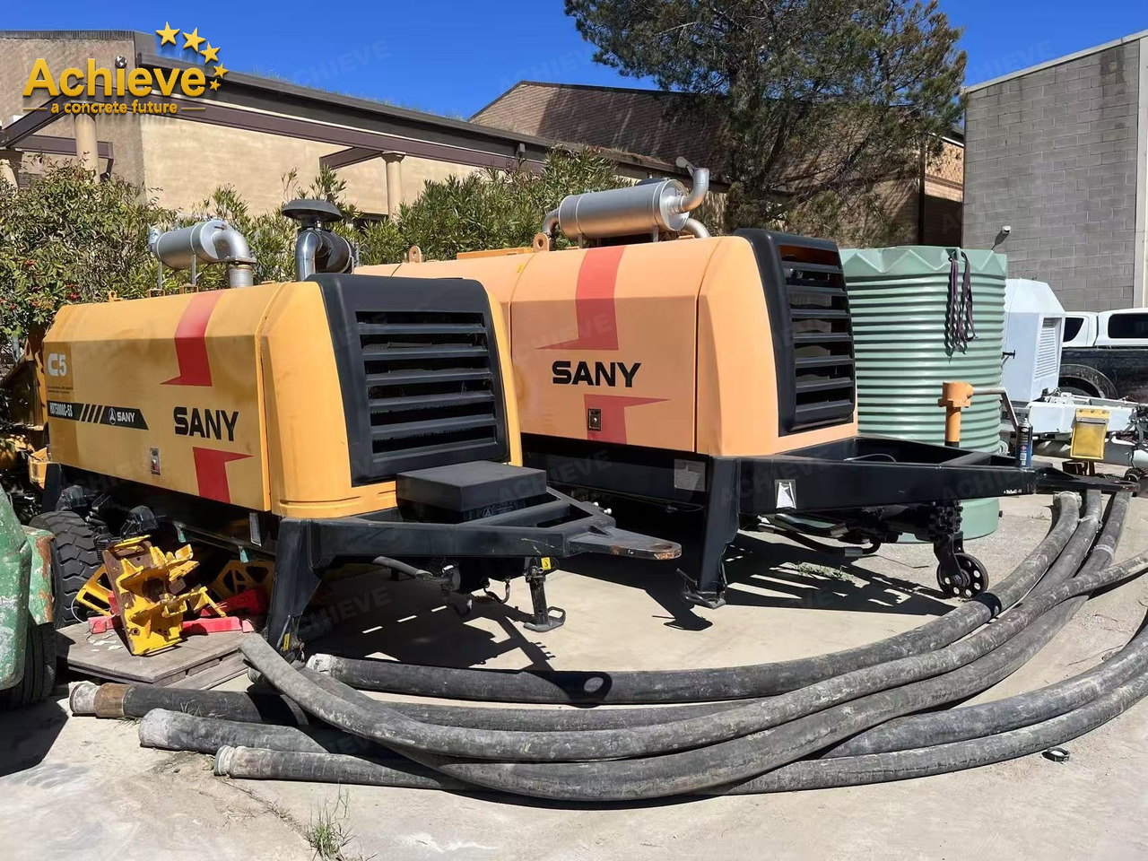 SANY SANY 【ACHIEVE】TOP CONDITION!!! demo new low hours Sany Concrete Trailer Pump 2017 HBT5008C-5S - مضخة خرسانة ثابتة: صورة 3 SANY SANY 【ACHIEVE】TOP CONDITION!!! demo new low hours Sany Concrete Trailer Pump 2017 HBT5008C-5S - مضخة خرسانة ثابتة: صورة 3