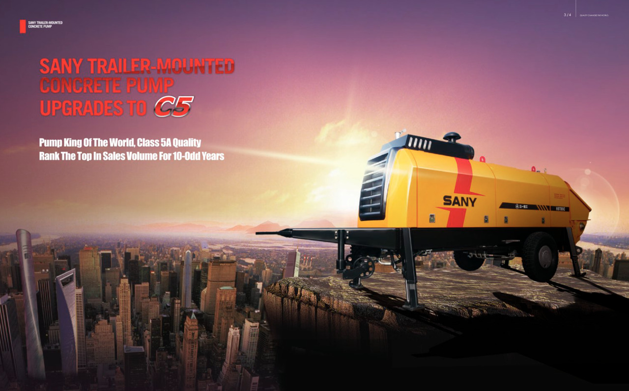 SANY SANY 【ACHIEVE】TOP CONDITION!!! demo new low hours Sany Concrete Trailer Pump 2017 HBT5008C-5S - مضخة خرسانة ثابتة: صورة 5 SANY SANY 【ACHIEVE】TOP CONDITION!!! demo new low hours Sany Concrete Trailer Pump 2017 HBT5008C-5S - مضخة خرسانة ثابتة: صورة 5
