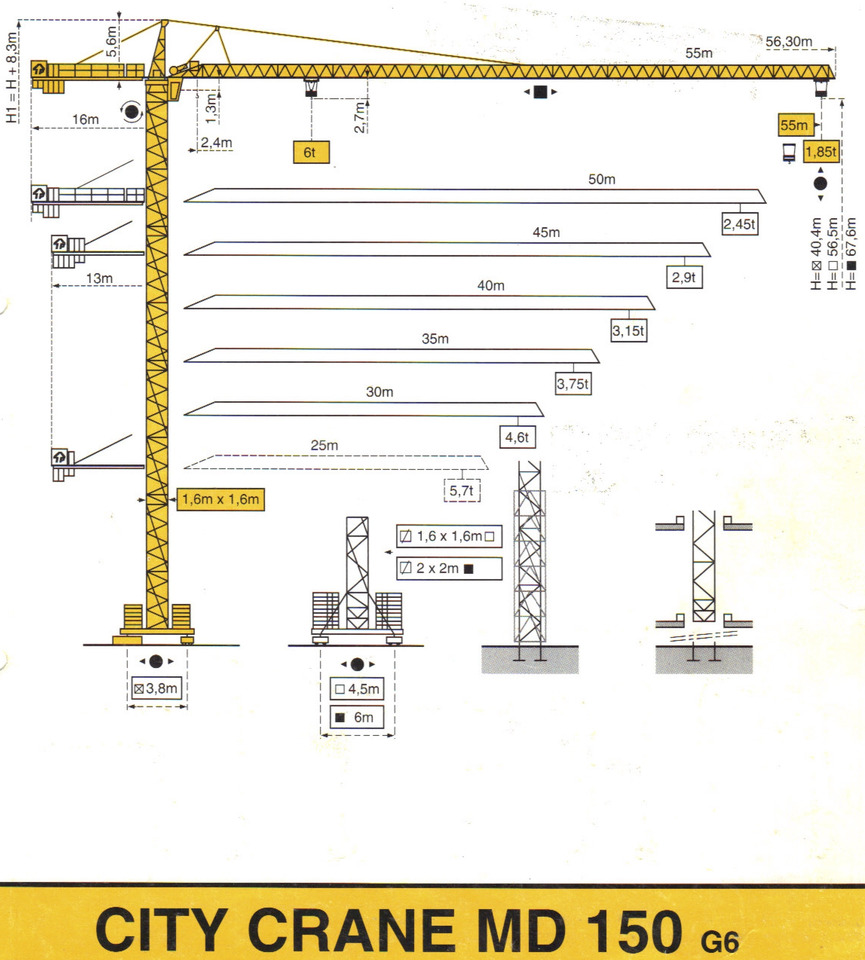 POTAIN MD 150 - رافعة برجية: صورة 1 POTAIN MD 150 - رافعة برجية: صورة 1