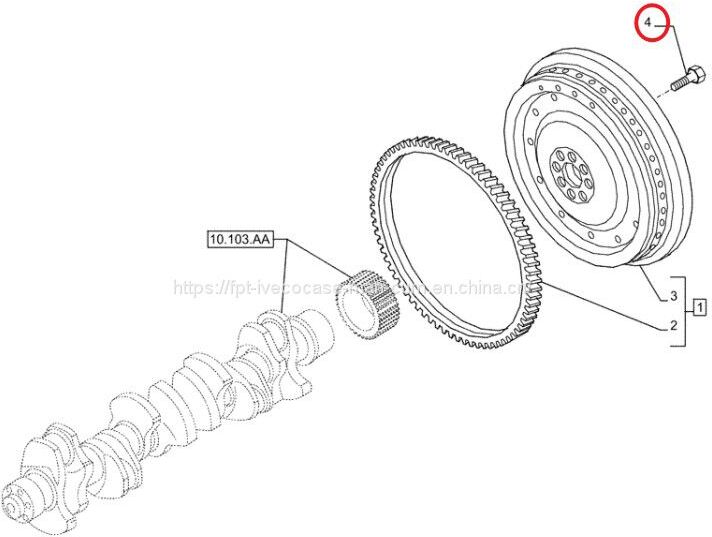 FPT IVECO CASE Cursor11 EURO 6 F3GFE613A B001 5801863562/5801690111 The flywheel screw 99430395 - الحدافة: صورة 1 FPT IVECO CASE Cursor11 EURO 6 F3GFE613A B001 5801863562/5801690111 The flywheel screw 99430395 - الحدافة: صورة 1