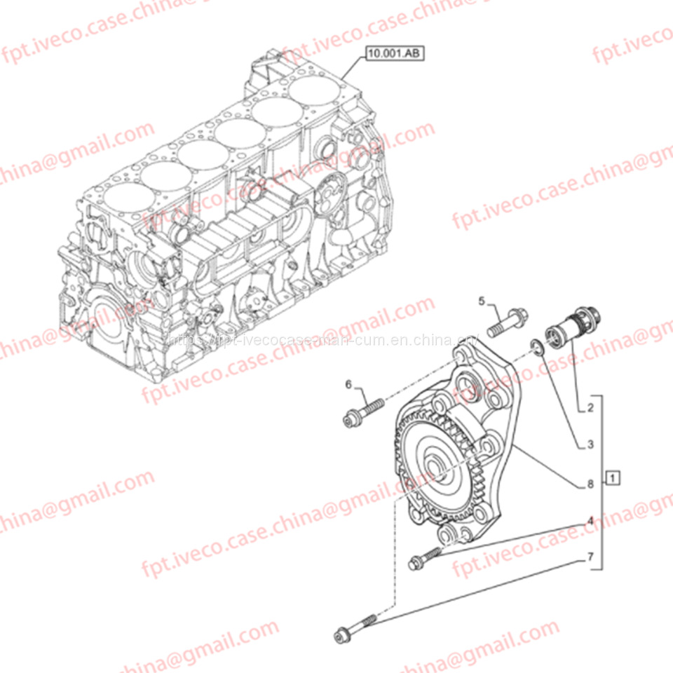 FPT IVECO CASE Cursor9 Euro 6 F2CFE612 A/B/D F2CFE614A*B041/F2CGE614F*V004 5802431166 Oil Pump 504127258 504131225 5801608329 - مضخة زيت - شاحنة: صورة 3 FPT IVECO CASE Cursor9 Euro 6 F2CFE612 A/B/D F2CFE614A*B041/F2CGE614F*V004 5802431166 Oil Pump 504127258 504131225 5801608329 - مضخة زيت - شاحنة: صورة 3