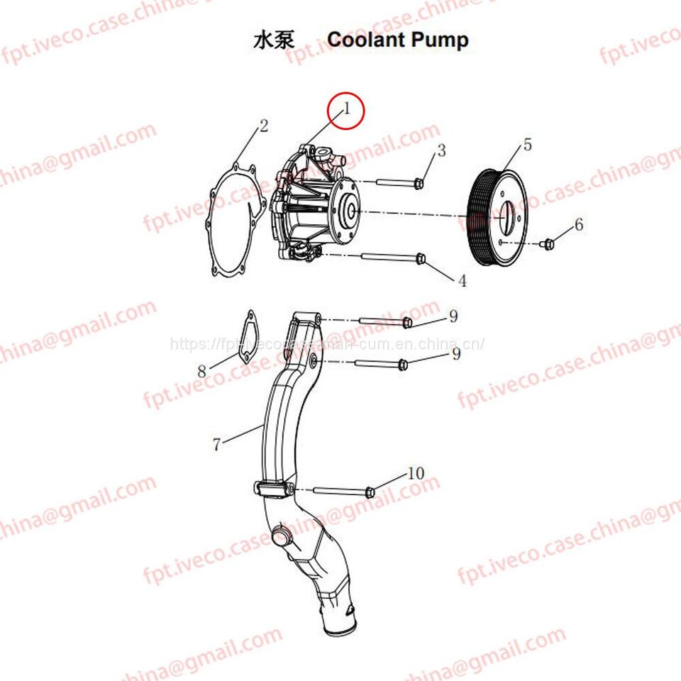 MAN D0836 Coolant pump 06500-6680 - مضخة المبرد: صورة 1 MAN D0836 Coolant pump 06500-6680 - مضخة المبرد: صورة 1