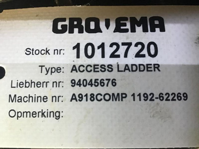 Liebherr Access Ladder - الكابينة والداخلية: صورة 2 Liebherr Access Ladder - الكابينة والداخلية: صورة 2