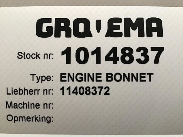 Liebherr Engine Bonnet - غطاء السيارة: صورة 3 Liebherr Engine Bonnet - غطاء السيارة: صورة 3