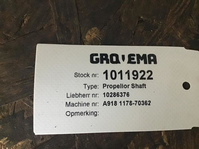 Liebherr Propellor Shaft - نصف رمح: صورة 2 Liebherr Propellor Shaft - نصف رمح: صورة 2