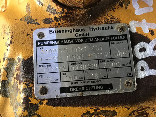 Rexroth A10V045 - مضخة هيدروليكية: صورة 5 Rexroth A10V045 - مضخة هيدروليكية: صورة 5