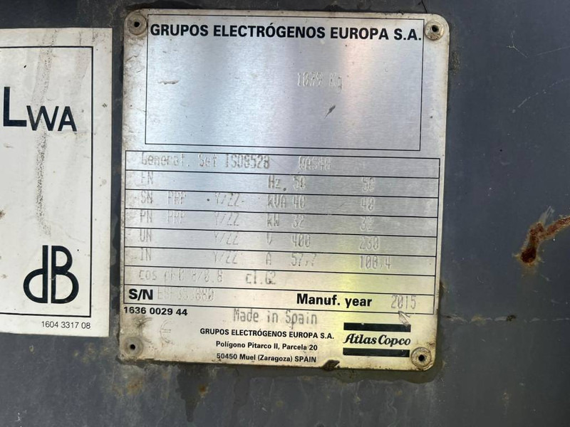 Atlas-Copco QAS 40 - مجموعة المولد: صورة 5 Atlas-Copco QAS 40 - مجموعة المولد: صورة 5