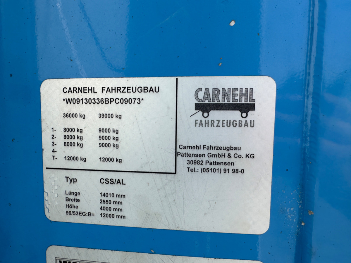 CARNEHL CSS/AL 93m3 - نصف مقطورة بصندوق مغلق: صورة 3 CARNEHL CSS/AL 93m3 - نصف مقطورة بصندوق مغلق: صورة 3