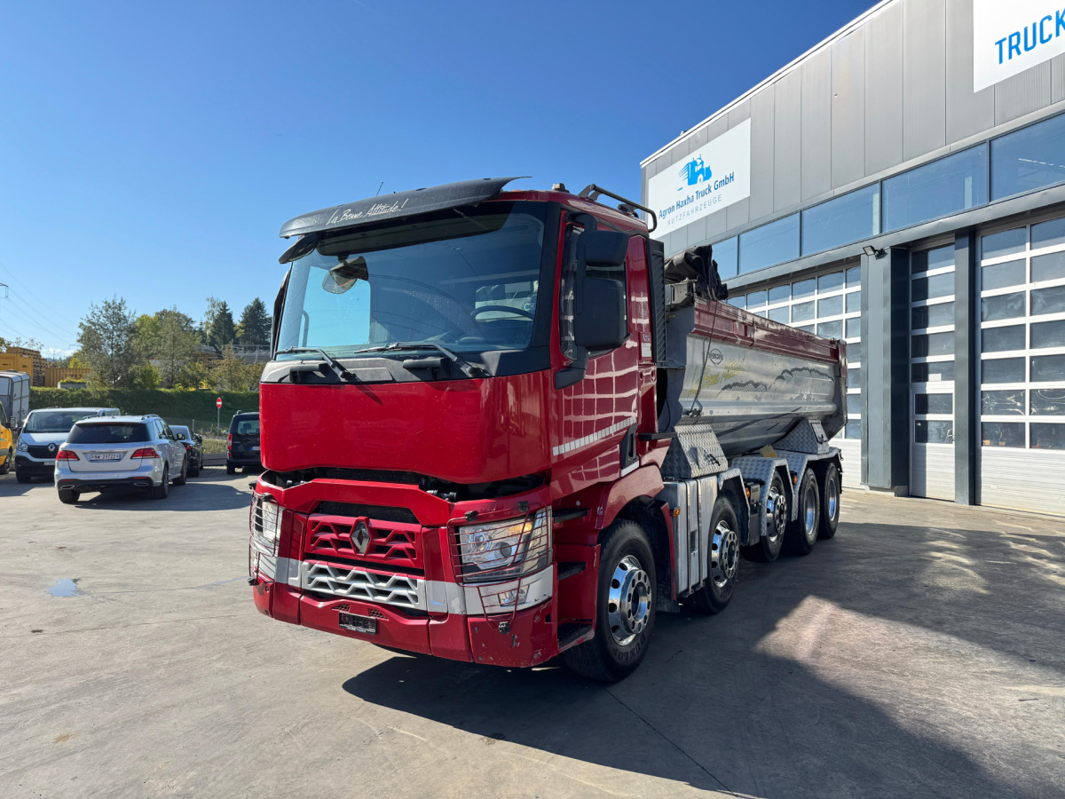 RENAULT C520 10x4 Abschiebemulde (no tipper) - شاحنة برافعة خطافية: صورة 1 RENAULT C520 10x4 Abschiebemulde (no tipper) - شاحنة برافعة خطافية: صورة 1