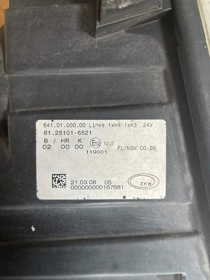 MAN TGX/TGS Nebelscheinwerfer Links 81.25101-6521 - مصابيح الضباب - شاحنة: صورة 4 MAN TGX/TGS Nebelscheinwerfer Links 81.25101-6521 - مصابيح الضباب - شاحنة: صورة 4