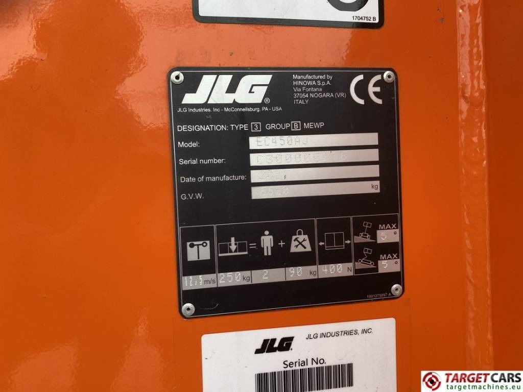مرفاع مفصلي JLG EC450AJ Electric Articulated Boom Work Lift 1572cm: صورة 10