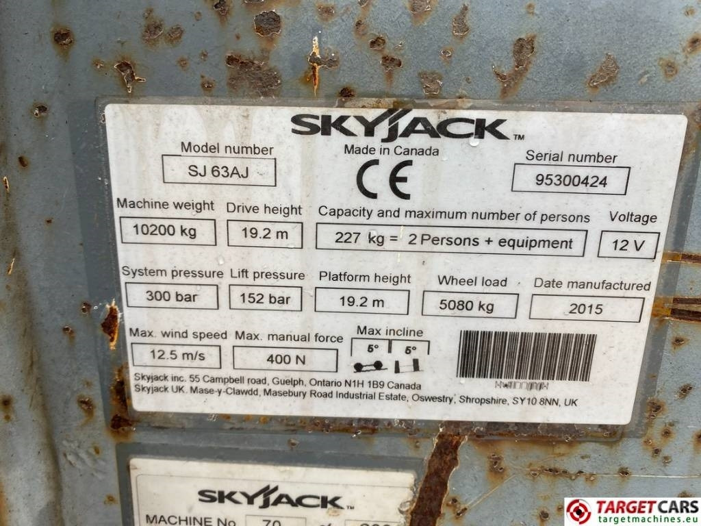 مرفاع مفصلي SkyJack SJ63AJ Articulated 4x4 Diesel Boom WorkLIft 2136cm: صورة 10
