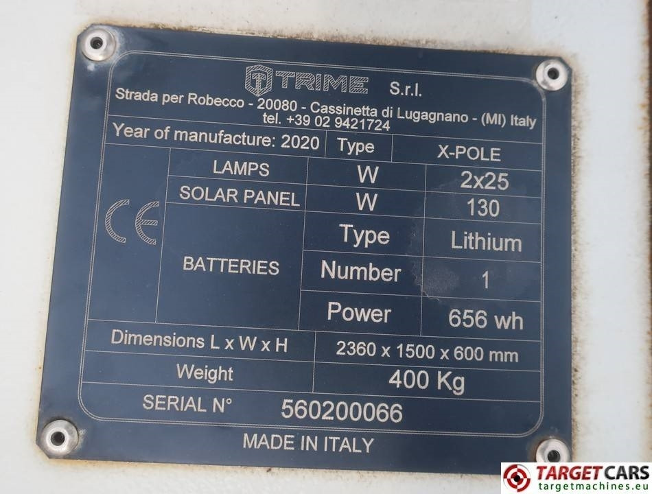 برج إنارة Trime X-Pole Tower Light 2x25W Led Solar Panel: صورة 10 برج إنارة Trime X-Pole Tower Light 2x25W Led Solar Panel: صورة 10