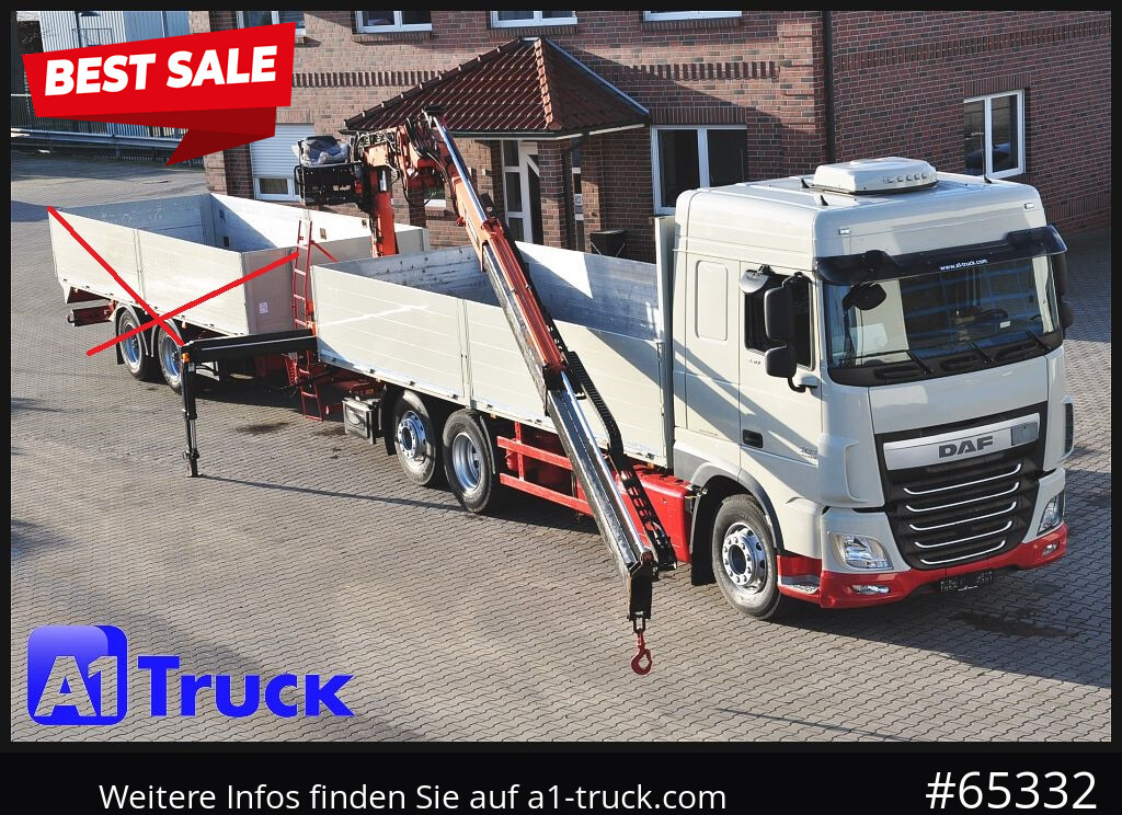 DAF XF 440, Baustoff, Terex 145.2 - شاحنات مسطحة, شاحنة كرين: صورة 1 DAF XF 440, Baustoff, Terex 145.2 - شاحنات مسطحة, شاحنة كرين: صورة 1