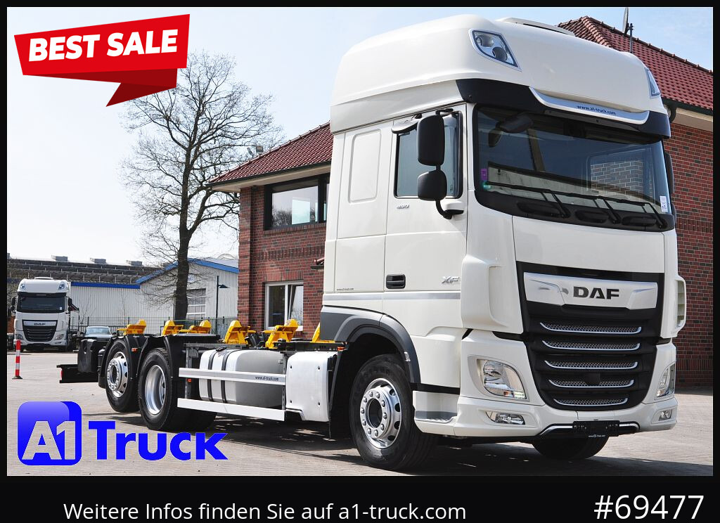 DAF XF 480 Intarder, Multiwechsler 2x AHK, TÜV 10-2026 - شاحنة بهيكل معدني للمقصورة: صورة 1 DAF XF 480 Intarder, Multiwechsler 2x AHK, TÜV 10-2026 - شاحنة بهيكل معدني للمقصورة: صورة 1