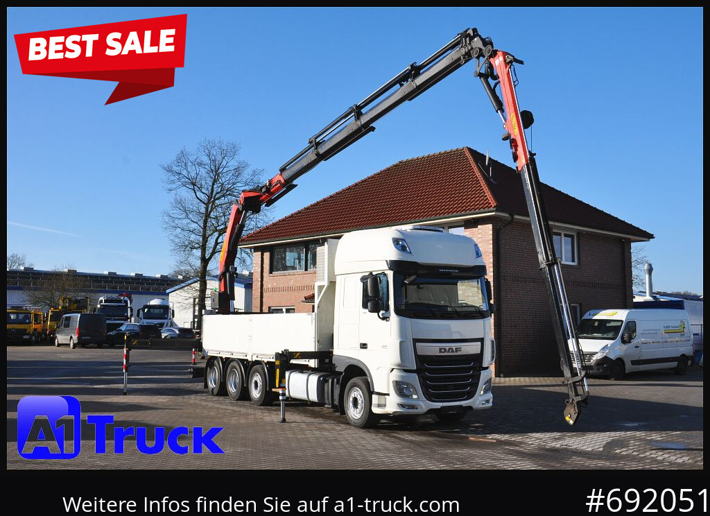 DAF XF 510 SSC PK 34.002, Jib Seilwinde Funk - شاحنات مسطحة, شاحنة كرين: صورة 1 DAF XF 510 SSC PK 34.002, Jib Seilwinde Funk - شاحنات مسطحة, شاحنة كرين: صورة 1