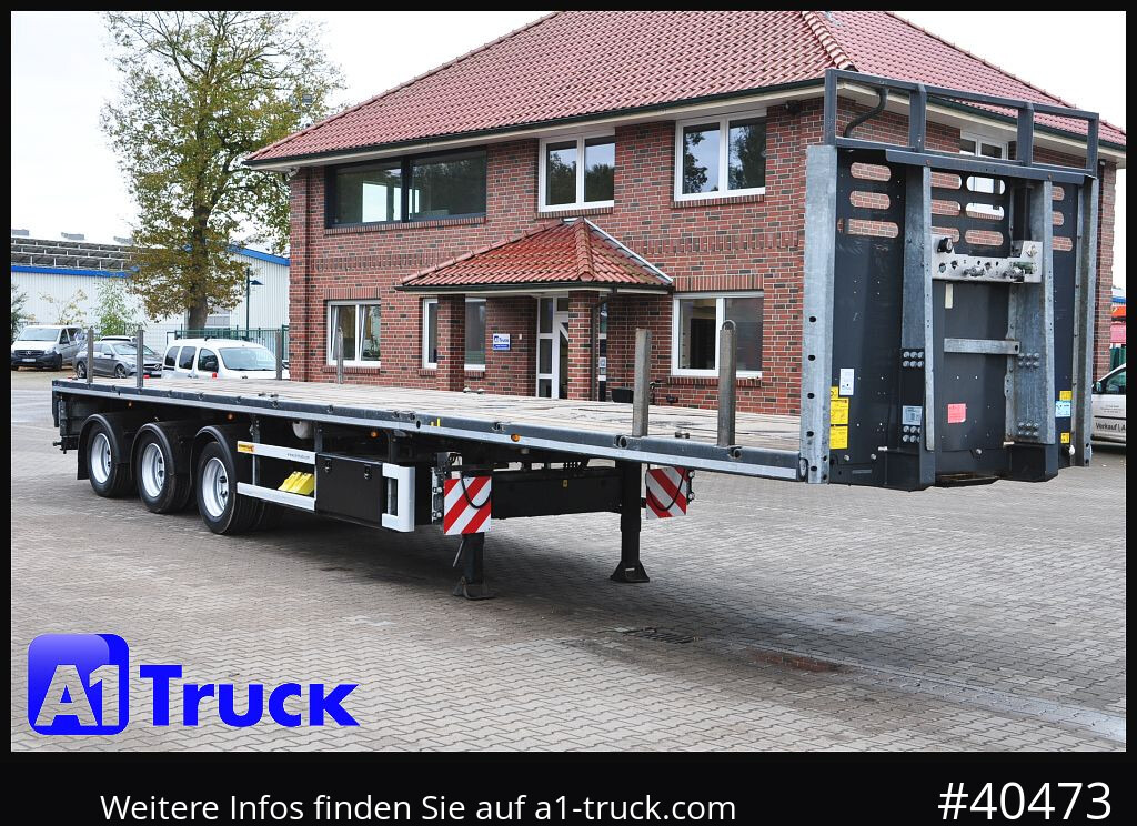 FAYMONVILLE Telemax, 8m Ausschub, Lenkachse, - نصف مقطورة مسطحة: صورة 1 FAYMONVILLE Telemax, 8m Ausschub, Lenkachse, - نصف مقطورة مسطحة: صورة 1