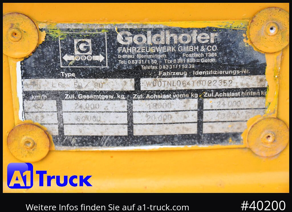 GOLDHOFER 6achs Plattform, Ballast, 60to., Schwerlast, - مقطورة بلودر منخفض: صورة 5 GOLDHOFER 6achs Plattform, Ballast, 60to., Schwerlast, - مقطورة بلودر منخفض: صورة 5