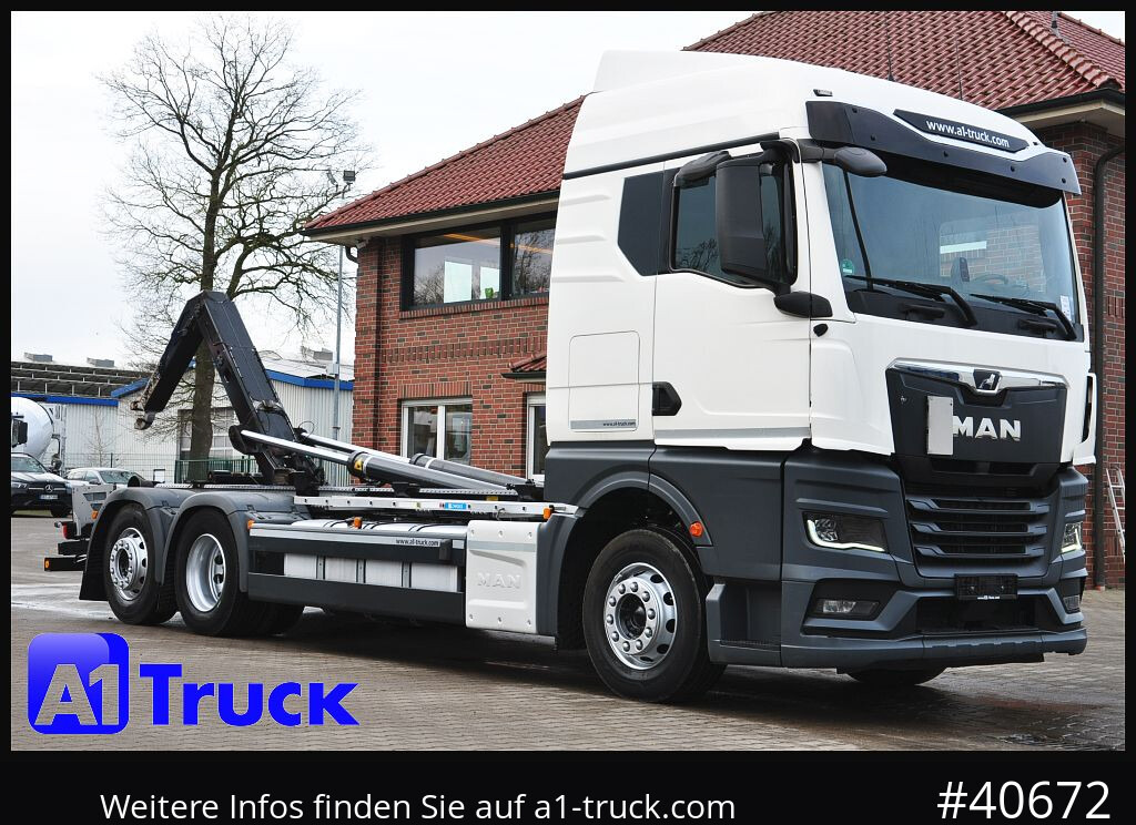 MAN TGS 26.470 BL, Meiller RS 21.70, Lenkachse, - شاحنة برافعة خطافية: صورة 1 MAN TGS 26.470 BL, Meiller RS 21.70, Lenkachse, - شاحنة برافعة خطافية: صورة 1