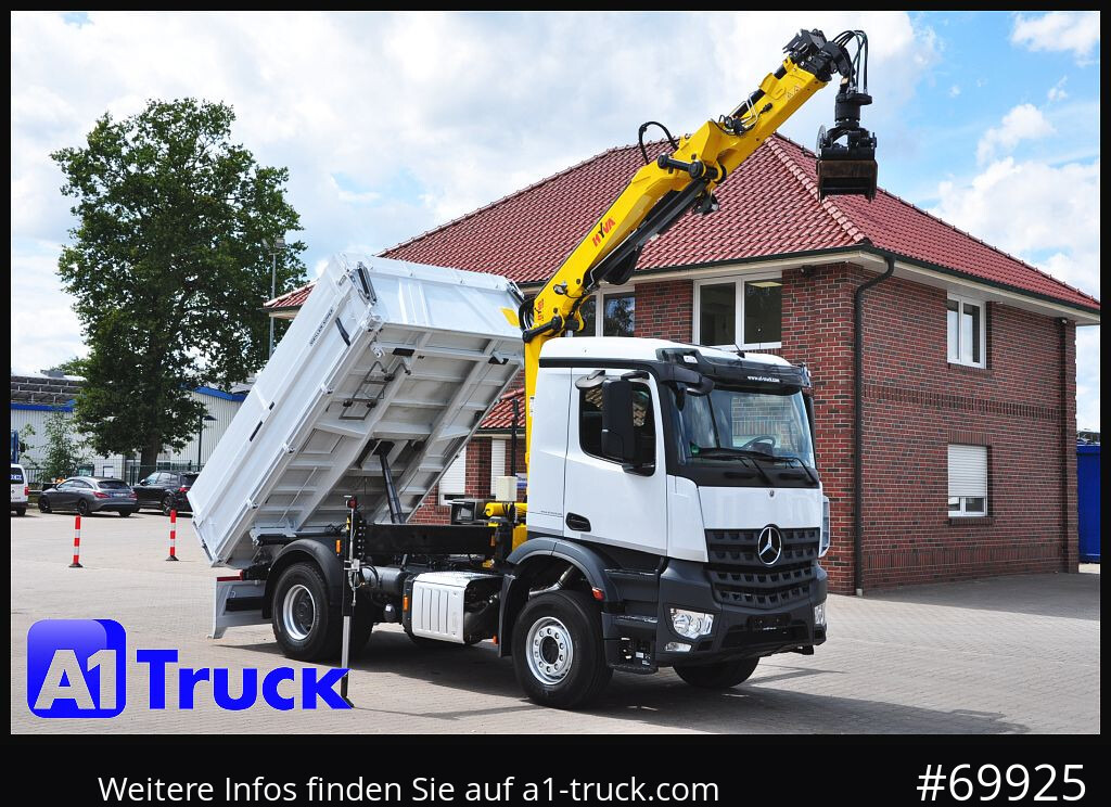 MERCEDES-BENZ Arocs 1840, Kipper + Kran,Funk Navi, - شاحنة كرين, شاحنة قلاب: صورة 1 MERCEDES-BENZ Arocs 1840, Kipper + Kran,Funk Navi, - شاحنة كرين, شاحنة قلاب: صورة 1