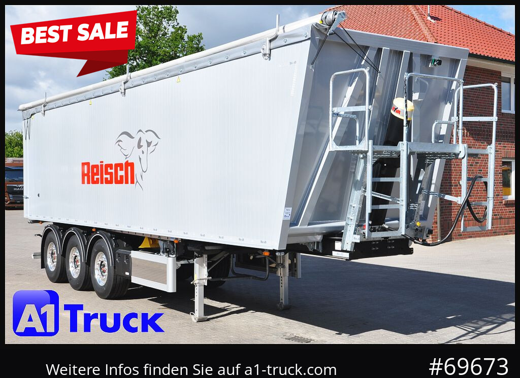 REISCH RHKS, Alu-Kippmulde 54m³, Kombitüren, Alufelgen, Liftachse, - نصف مقطورة قلابة: صورة 1 REISCH RHKS, Alu-Kippmulde 54m³, Kombitüren, Alufelgen, Liftachse, - نصف مقطورة قلابة: صورة 1