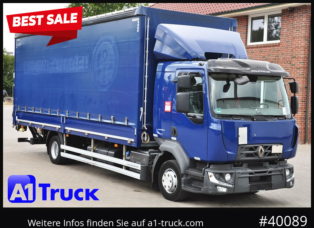 RENAULT D 240, 4x2, Ladebordwand, LBW, guter Zustand - شاحنة ذات ستائر جانبية: صورة 1 RENAULT D 240, 4x2, Ladebordwand, LBW, guter Zustand - شاحنة ذات ستائر جانبية: صورة 1