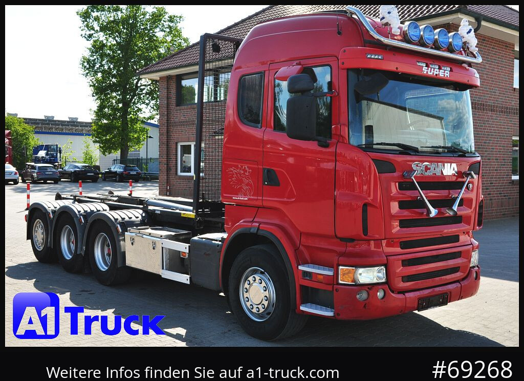 SCANIA R480, Abrollkipper Joab, 8x4, Lift-Lenkachse, - شاحنة برافعة خطافية: صورة 1 SCANIA R480, Abrollkipper Joab, 8x4, Lift-Lenkachse, - شاحنة برافعة خطافية: صورة 1