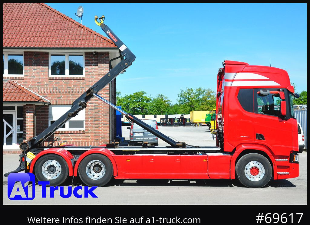 SCANIA R500, Abrollkipper, HIAB, Lift-Lenkachse, - شاحنة برافعة خطافية: صورة 3 SCANIA R500, Abrollkipper, HIAB, Lift-Lenkachse, - شاحنة برافعة خطافية: صورة 3
