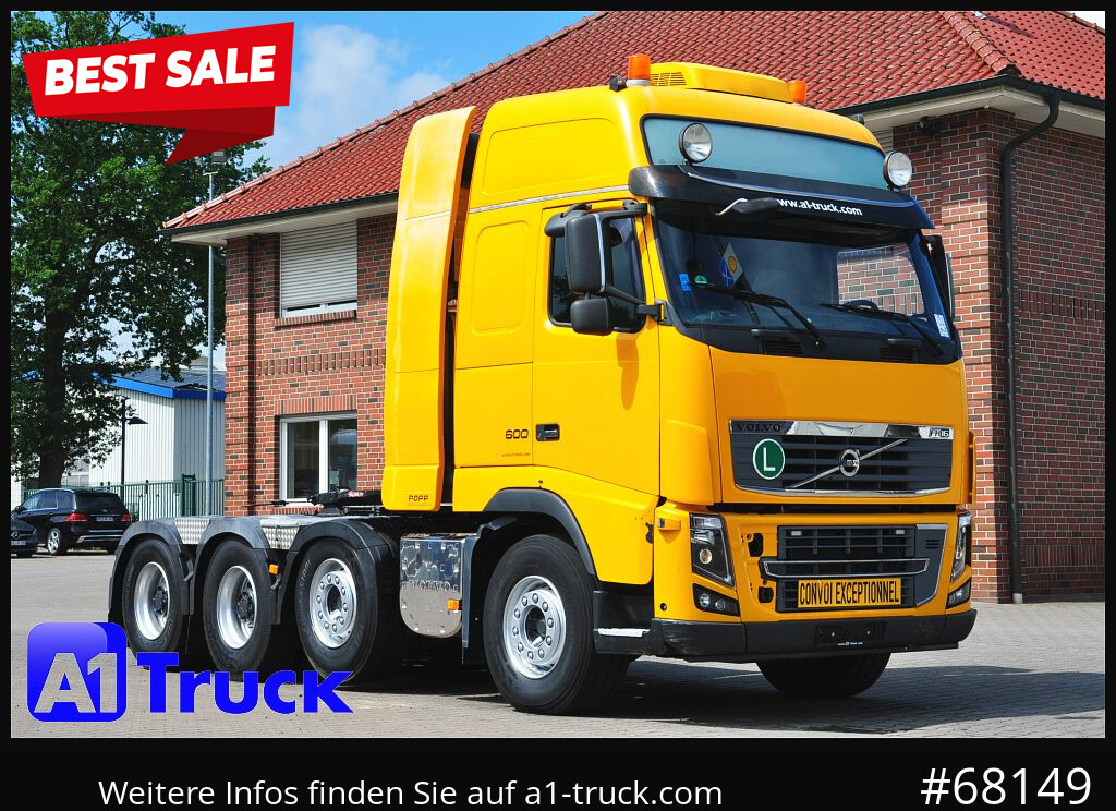 VOLVO FH16, 600, Schwerlast 180to, 8x4, Standklima, Liftachse, - مقطورة السحب: صورة 1 VOLVO FH16, 600, Schwerlast 180to, 8x4, Standklima, Liftachse, - مقطورة السحب: صورة 1